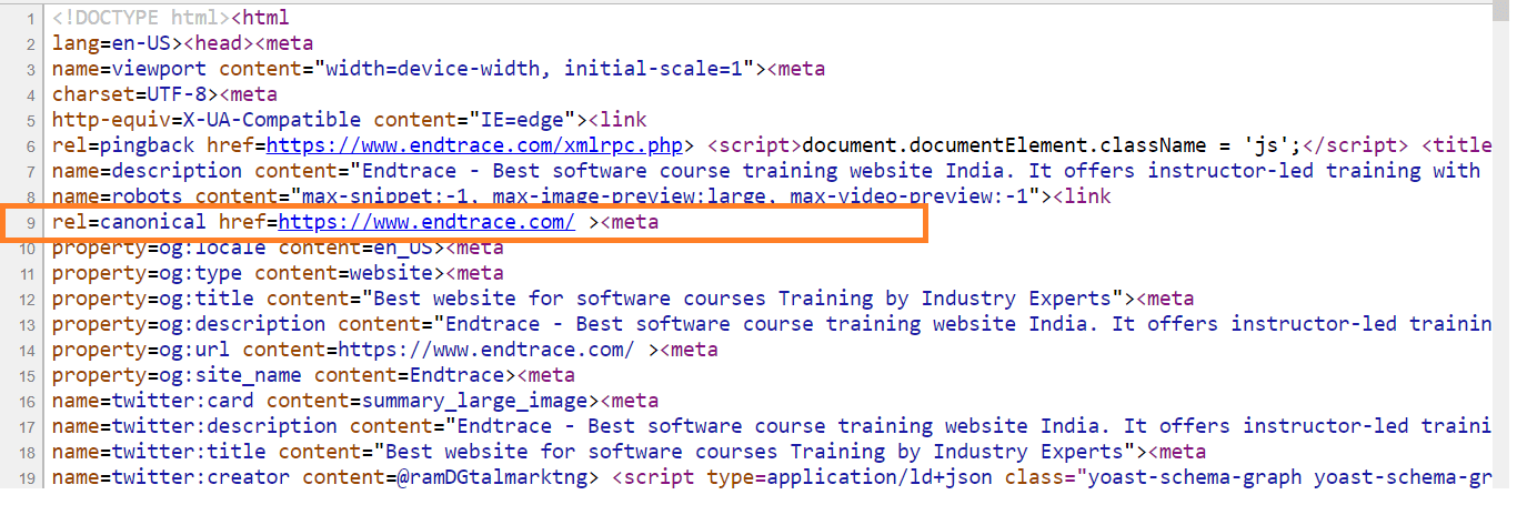 Canonical url - endtrace Canonical url - endtrace