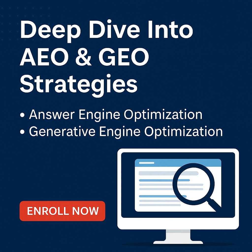 AI Powered SEO Course - Answer Engine and Generative engine Optimization